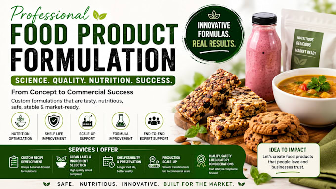 food scientist, recipe development, beverages production