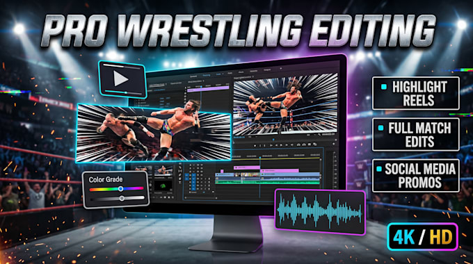 professionally edit your wrestling matches and highlights