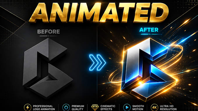 do custom animated logo animation and intro outro video
