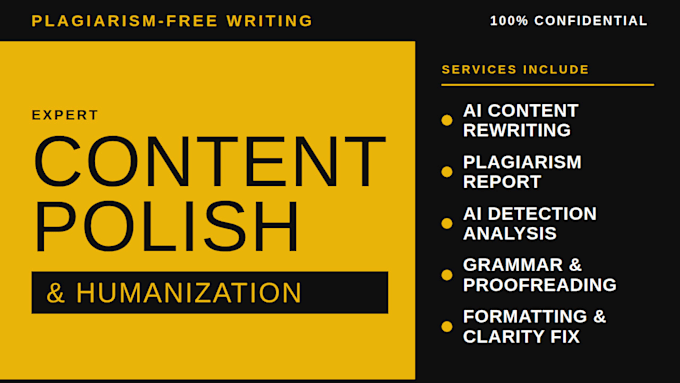 proofread, rewrite, humanize ai content and check plagiarism