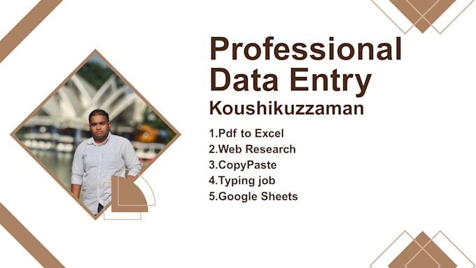 do data entry, typing job, pdf to excel,excel to pdf,google docs,sheets