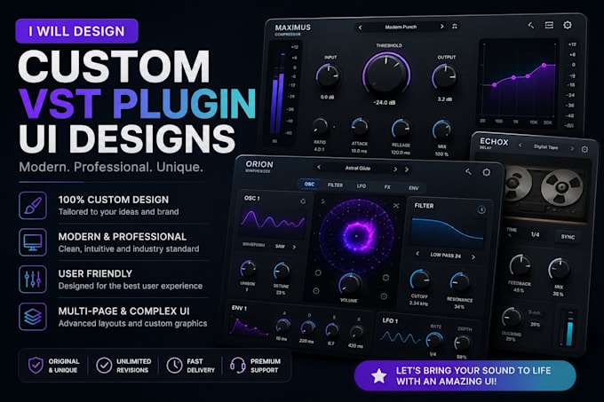 design professional gui for vst audio plugin development