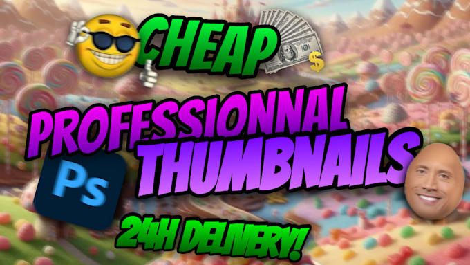 make a professionnal thumbnail for your youtube tiktok twitch channel