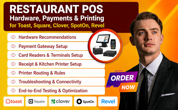 setup toast square clover spoton revel pos hardware