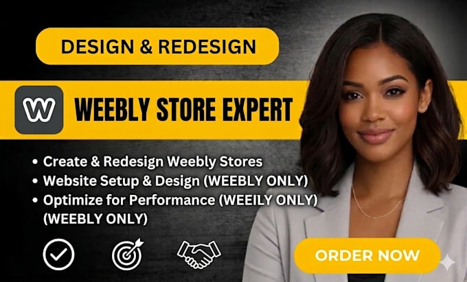 do weebly website design or redesign and weebly store