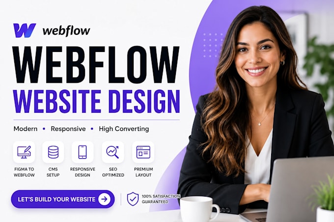 design or redesign webflow website, figma to webflow, build webflow landing page