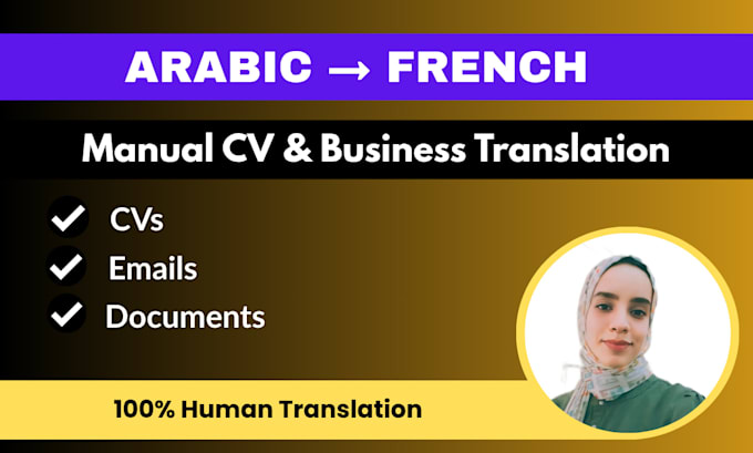manually translate arabic to french documents