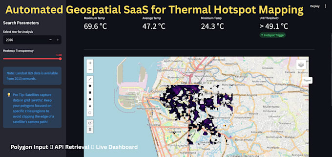 build automated remote sensing gis web dashboards