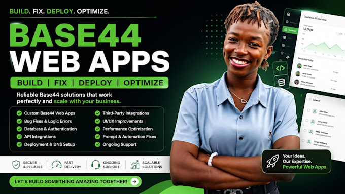 base44 expert base44 bug fixing base44 app deployment base44 app web app base44