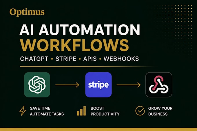 build ai automation workflows using chatgpt stripe apis and webhooks