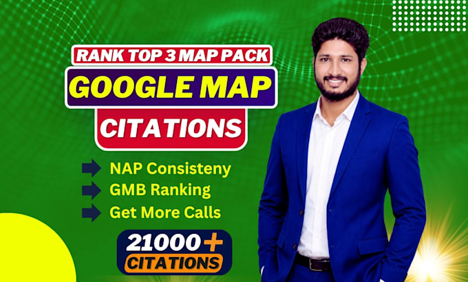 create 21000 google map citations for gmb ranking in 3 map pack