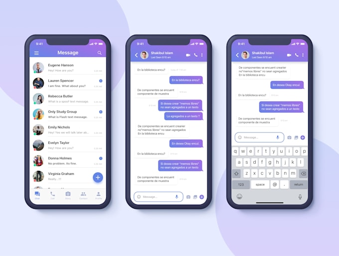build a chat, messaging app, text message app, sms alert app, secret chat app
