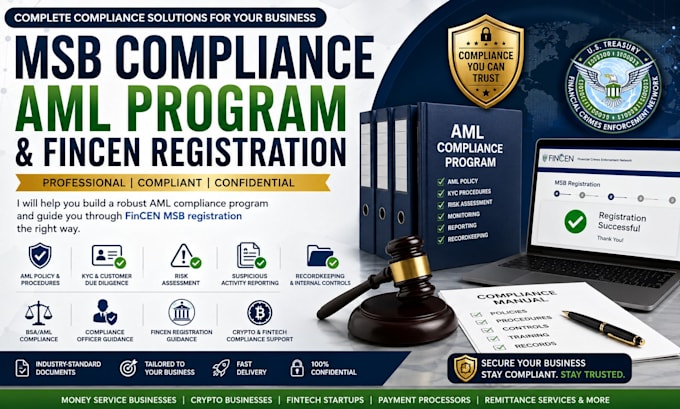 create aml compliance program and fincen registration for msb