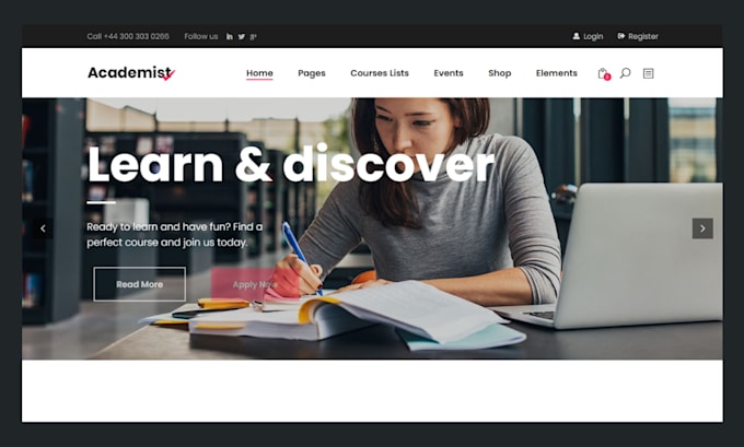 build lms educational website online course elearning website education