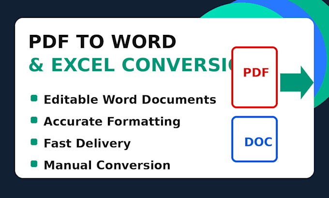 convert PDF to word or excel manually and accurately