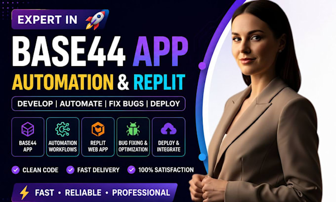 develop base 44 app base 44 automation replit base44 webapp base 44 bug fixing