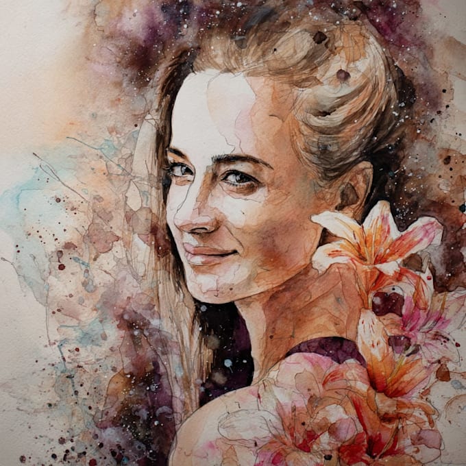 paint a unique watercolor portrait