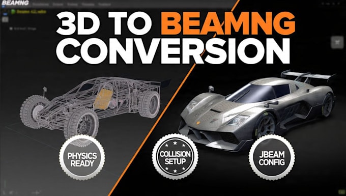 convert 3d models into beamng drive ready vehicle mods with physics
