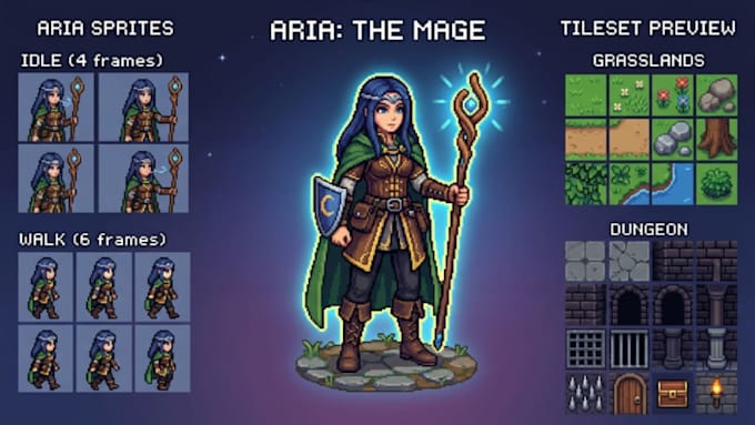 Create custom pixel art sprites, tilesets and game assets for your ...