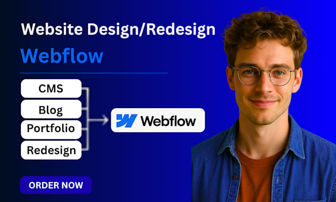 design a modern webflow cms, blog and portfolio website