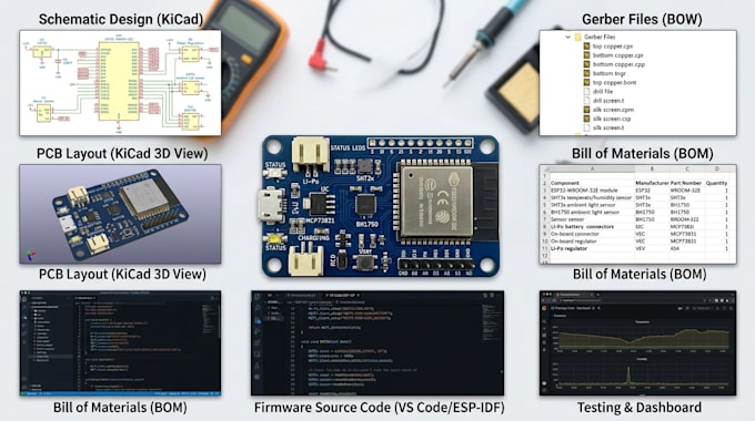 Design esp32 pcb and hardware prototype for iot product development by ...
