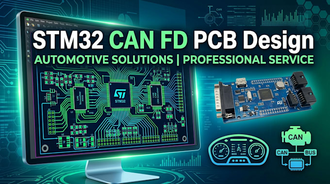 design stm32 can fd pcb for automotive ecu communication systems