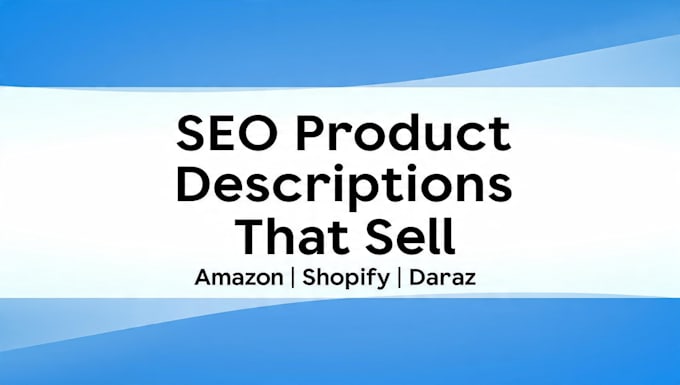 write product description for daraz and amazon