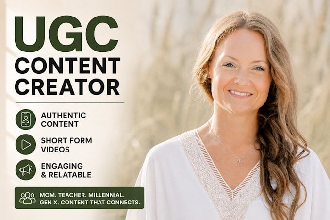 create ugc as millenial gen x teacher and mom