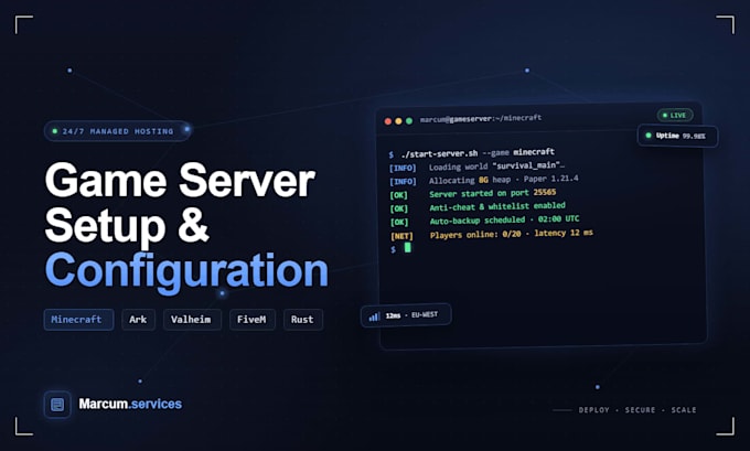 setup and configure your game server on linux
