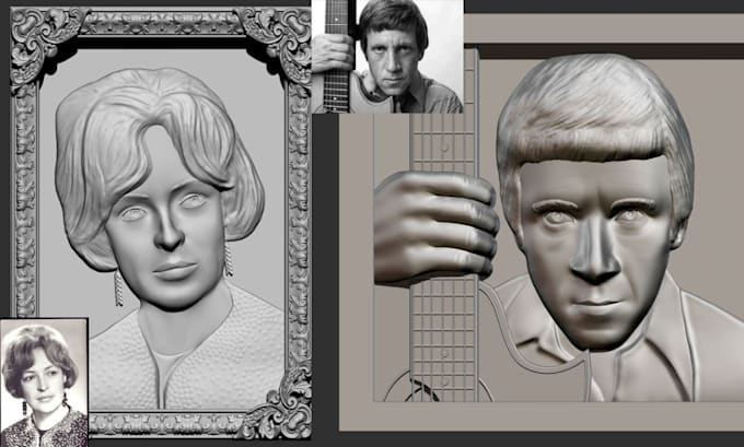 convert 2d to 3d model, bas relief, coin, 3d printable stl cnc and 3d printing
