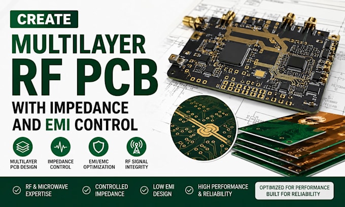create multilayer rf pcb with impedance and emi control