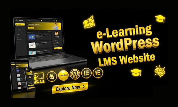 create elearning website lms website online course website tutor website