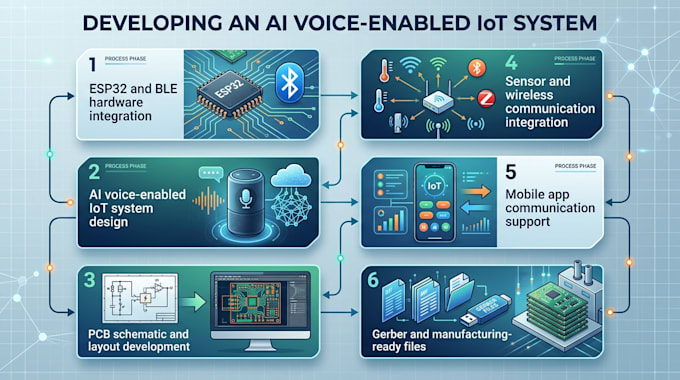 develop ai iot device esp32 ble ai voice hardware systems mobile app integration