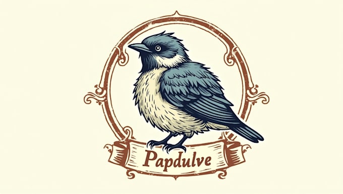 design a unique bird vintage logo in 1 day
