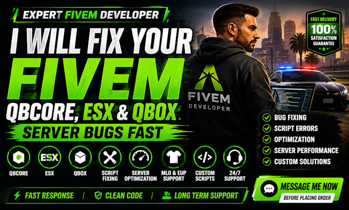 fix your fivem qbcore esx and qbox server bugs fast
