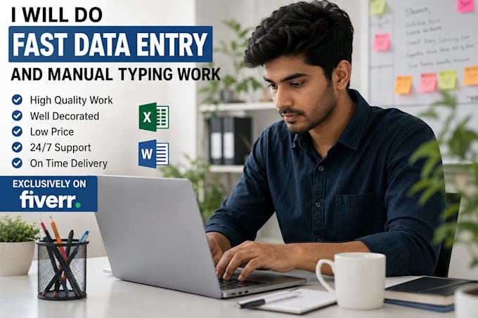 do fast data entry, excel typing, copy paste and web res