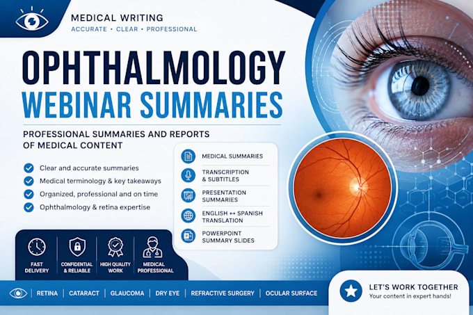 summarize ophthalmology webinars and medical conferences