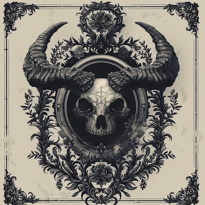 draw a detailed dark art illustration