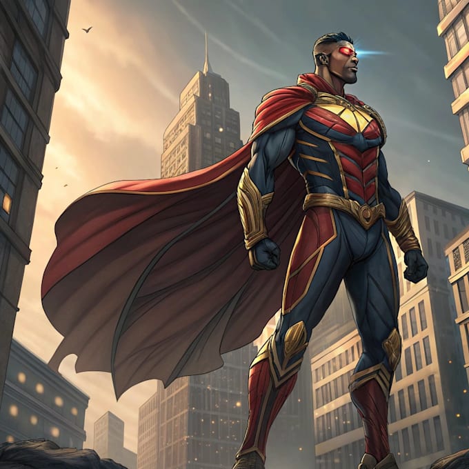 make premium superhero caricature character