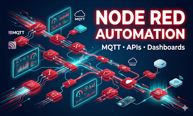 build node red automation flows dashboards and API integrations