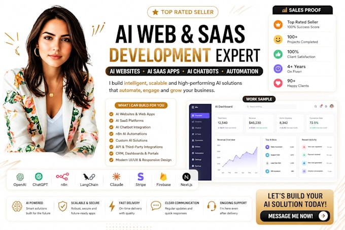 develop ai website, ai web application, ai saas app, ai software development