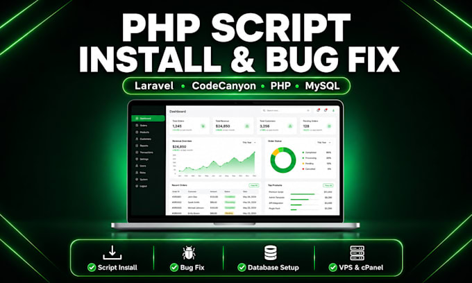 install urgent your PHP or codecanyon script and fix bugs