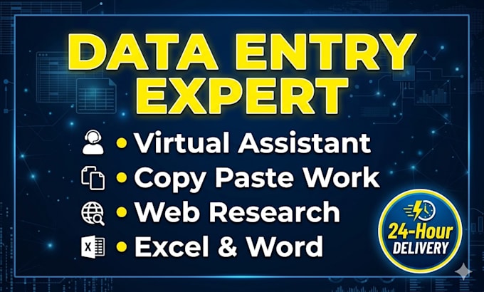 do professional data entry, web research, and copy paste work