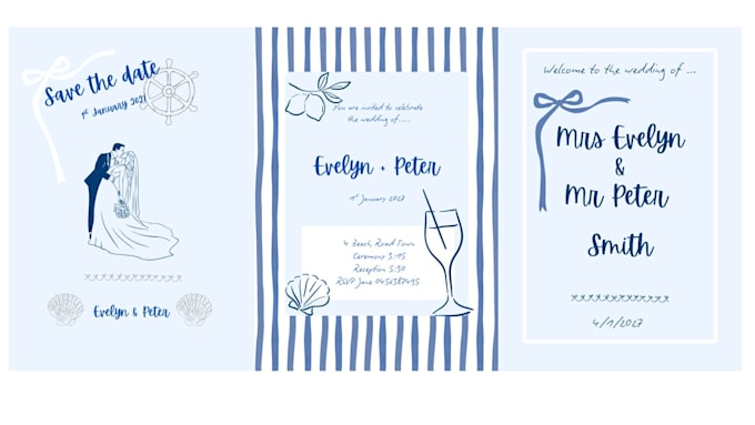 custom design wedding invites, posters and more