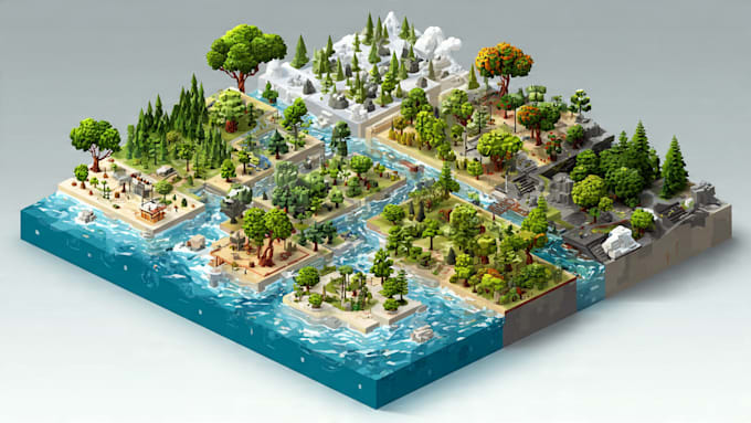 draw amazing vector or isometric map illustrations