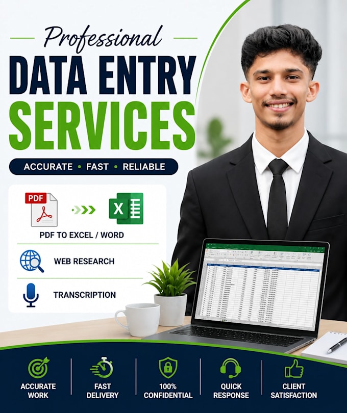 do accurate data entry, PDF to excel, accurate transcription