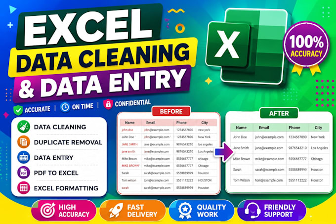 do clean, format, and organize excel data