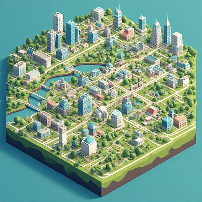 design professional flat vector map and infographic location map