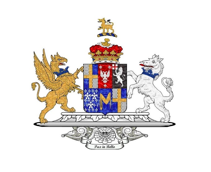 create a heraldic luxury brand logo