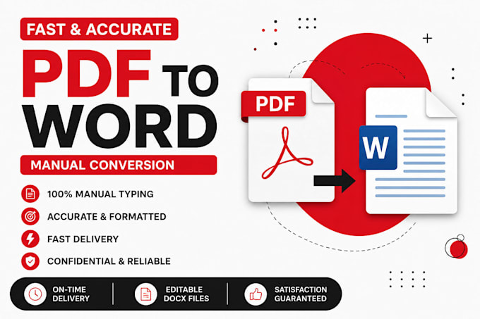 convert PDF to word manually